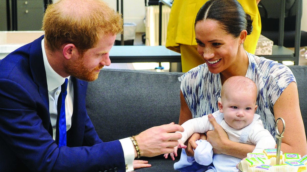 Prins Harry, Meghan og Archie.