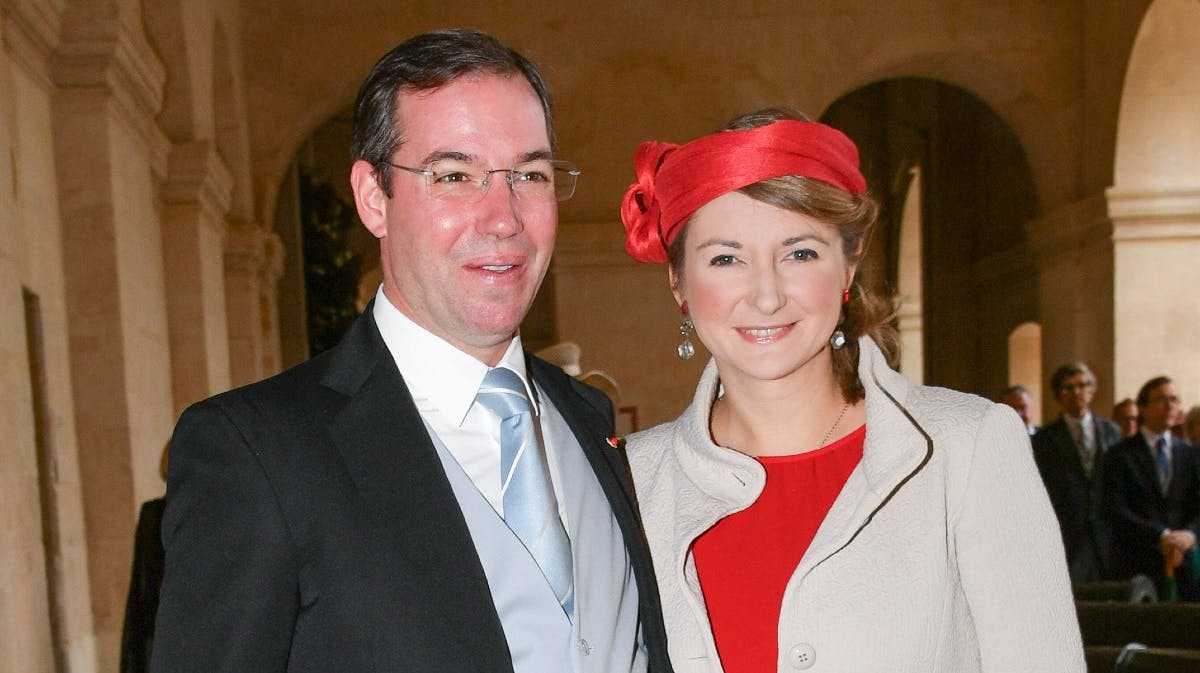 Arvestorhertug Guillaume med sin hustru Stephanie. 