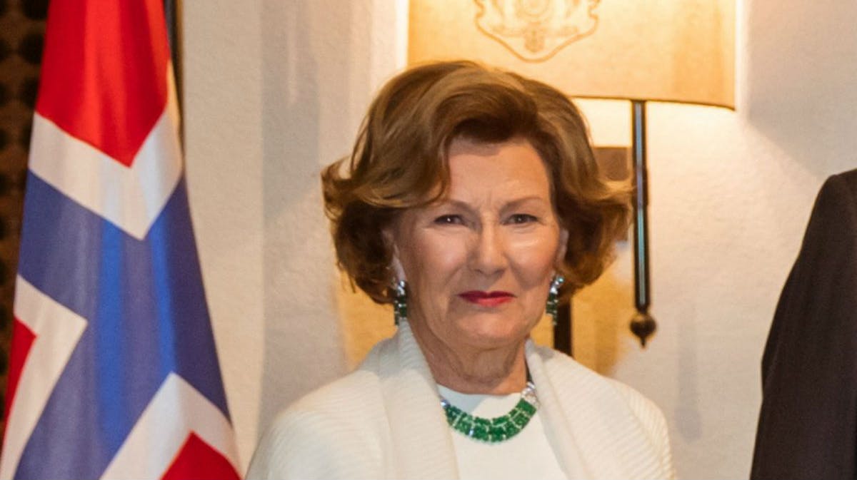 Dronning Sonja under et officielt besøg i Jordan i marts. 