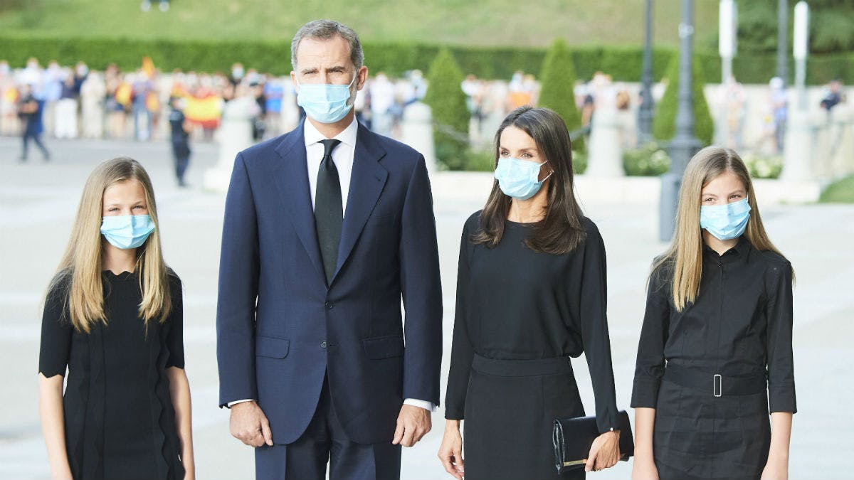 Prinsesse Leonor, kong Felipe, dronning Letizia og prinsesse Sofia.&nbsp;