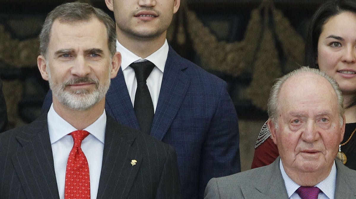 Kong Felipe og den pensionerede kong Juan Carlos. 