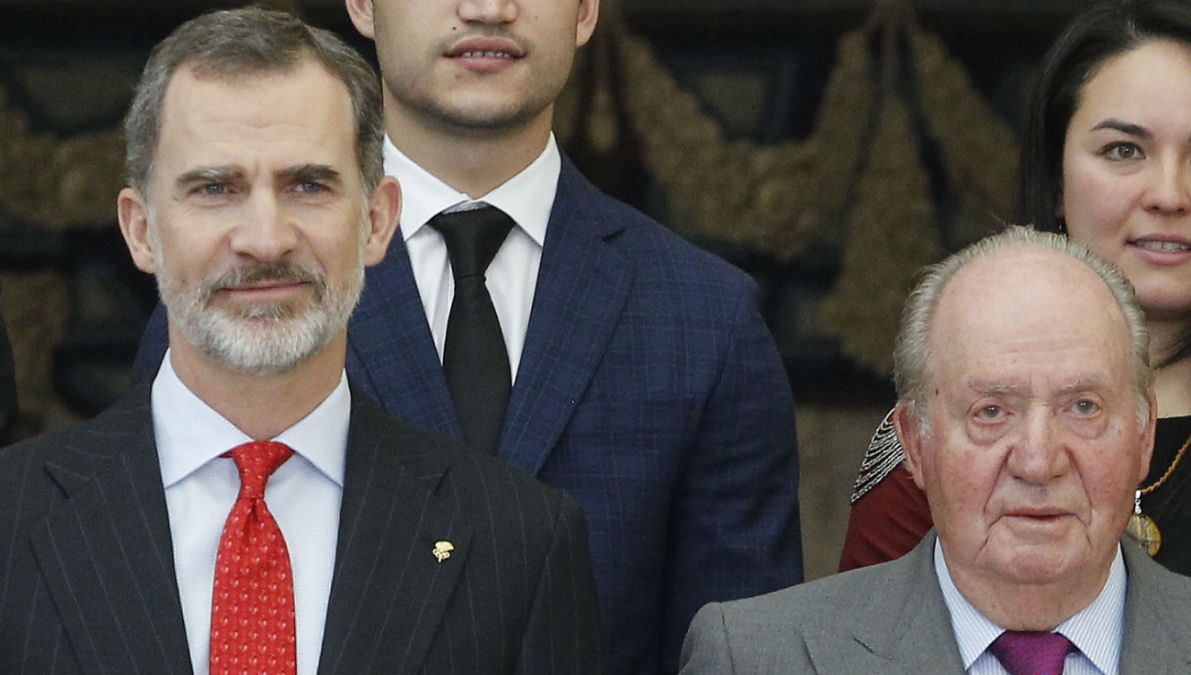 Kong Felipe og den pensionerede kong Juan Carlos.&nbsp;