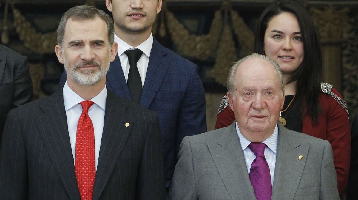 Kong Felipe og hans far, den pensionerede kong Juan Carlos. 