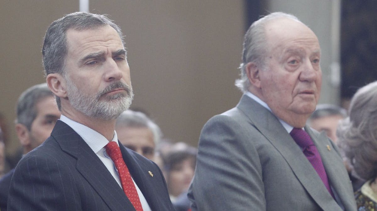 Kong Felipe med sin far, kong Juan Carlos. 