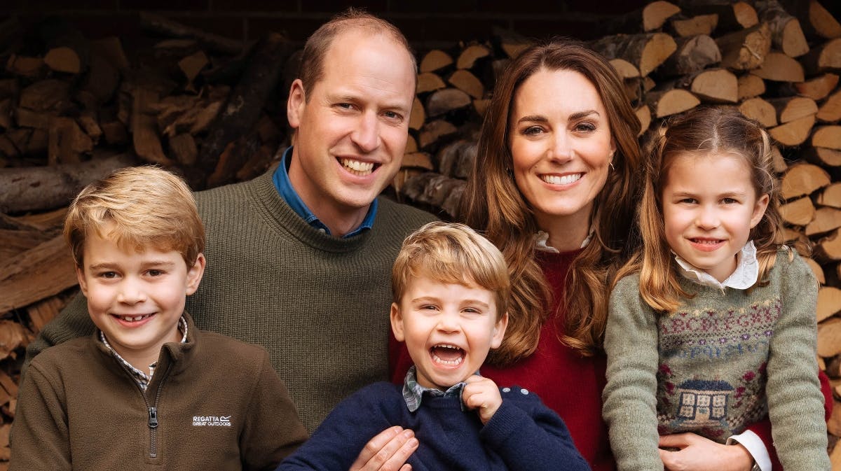 George, William, Louis, Kate og Charlotte.