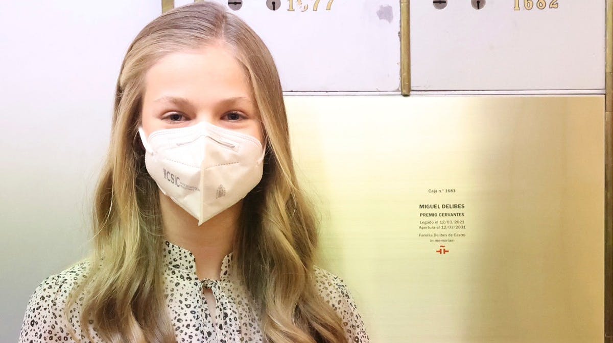 Prinsesse Leonor på sin første solo-opgave. 