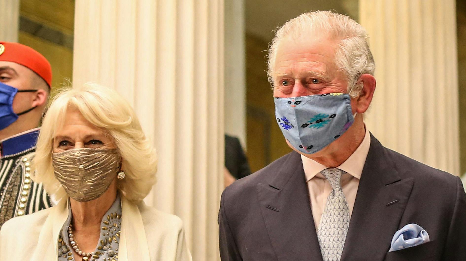 Hertuginde Camilla og prins Charles i præsidentpaladset i Athen. 