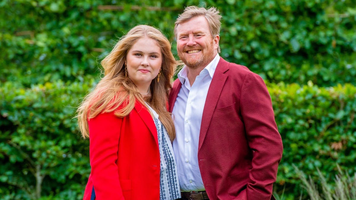 Prinsesse Amalia og kong Willem-Alexander. 