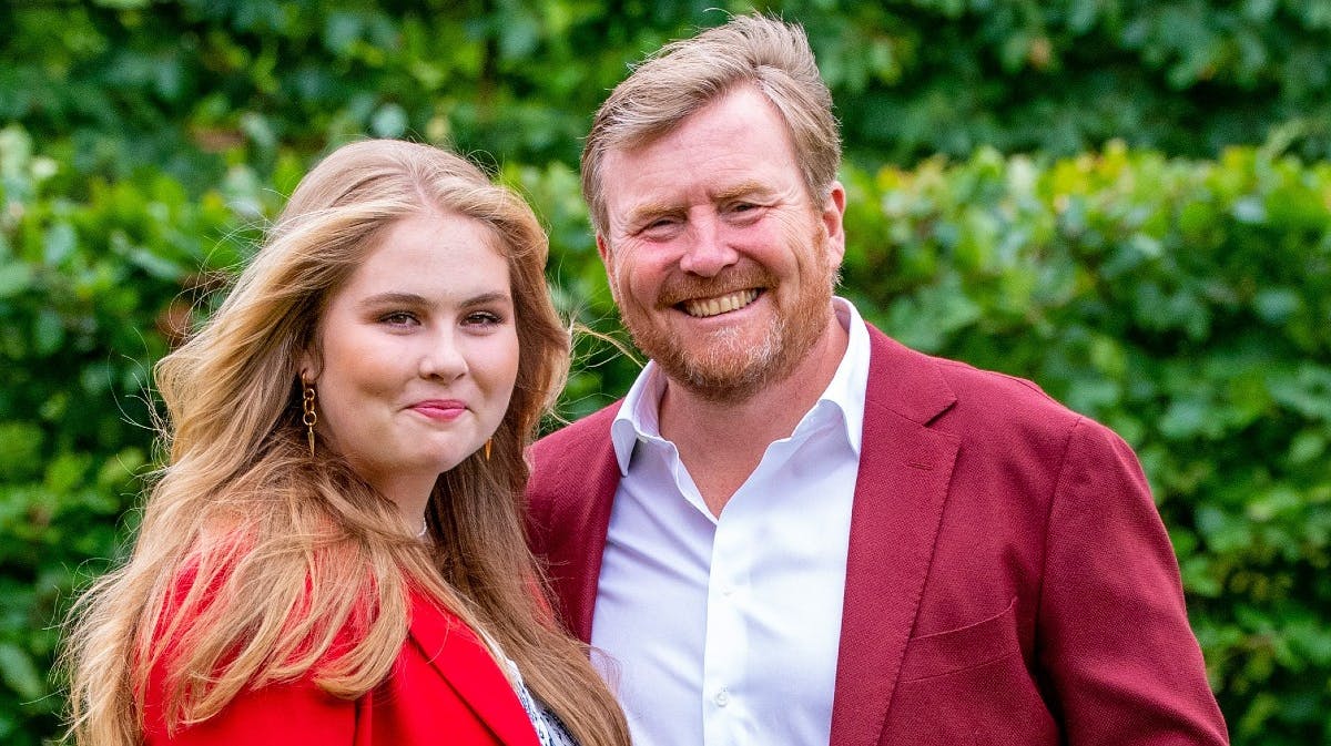 Prinsesse Amalia med sin far, kong Willem-Alexander.