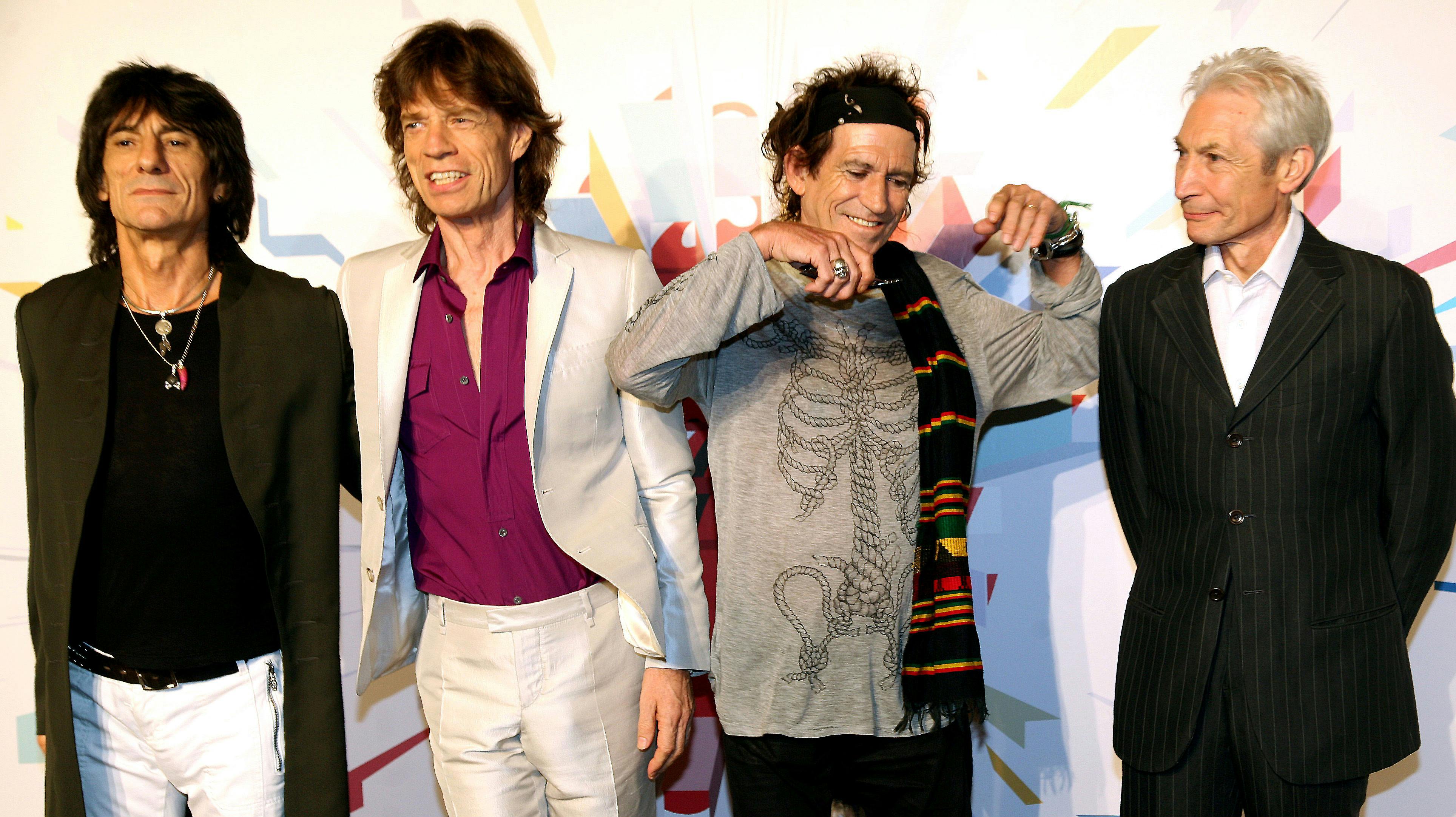 Rolling Stones, Ronnie Wood, Mick Jagger, Keith Richards og Charlie Watts.