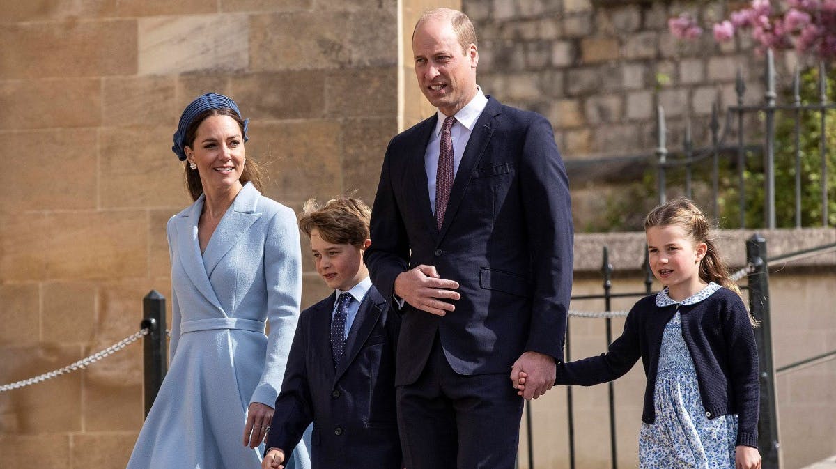 Kate, George, William og Charlotte