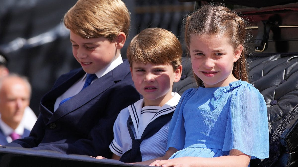 Prins George, prins Louis og prinsesse Charlotte.&nbsp;