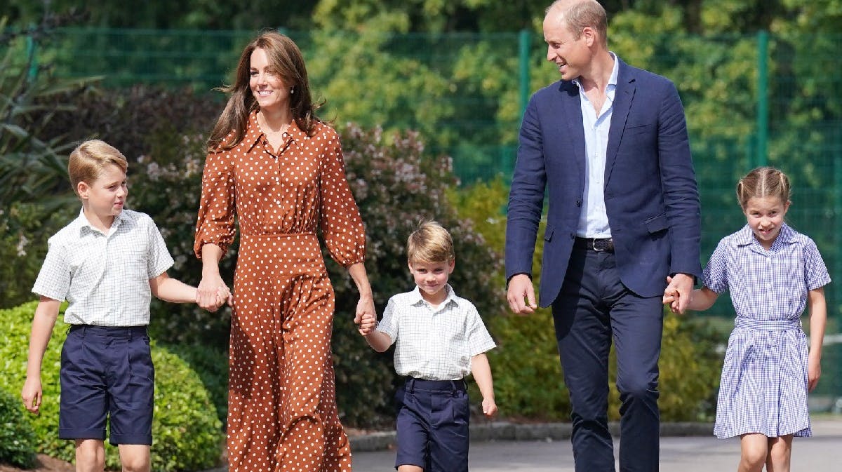 George, Kate, Louis, William og Charlotte