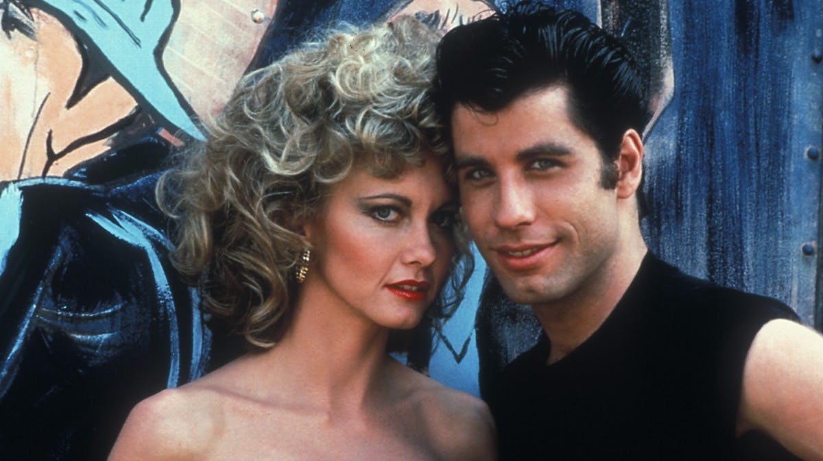Olivia Newton-John og John Travolta i &quot;Grease&quot;