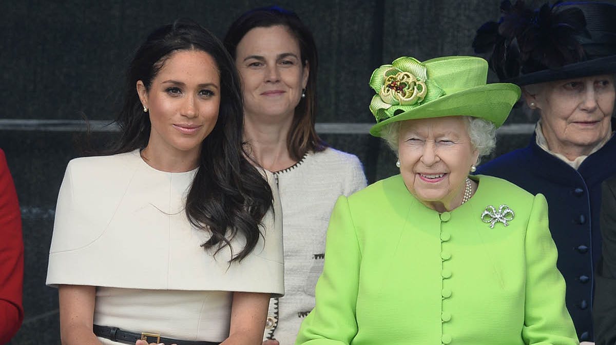 Hertuginde Meghan og dronning Elizabeth. 