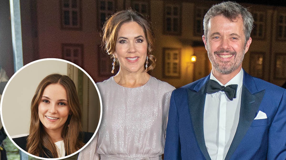 Kronprinsesse Mary og kronprins Frederik. Indsat: Prinsesse Ingrid Alexandra. 
