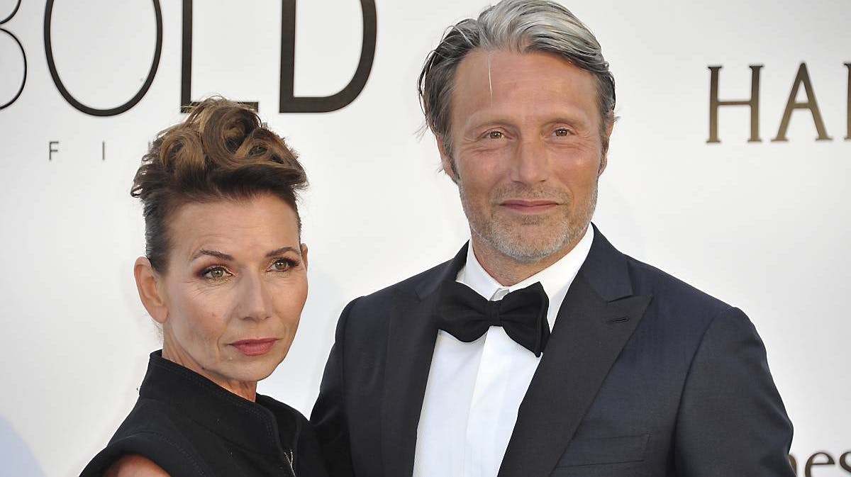 Mads Mikkelsen og hustruen Hanne.