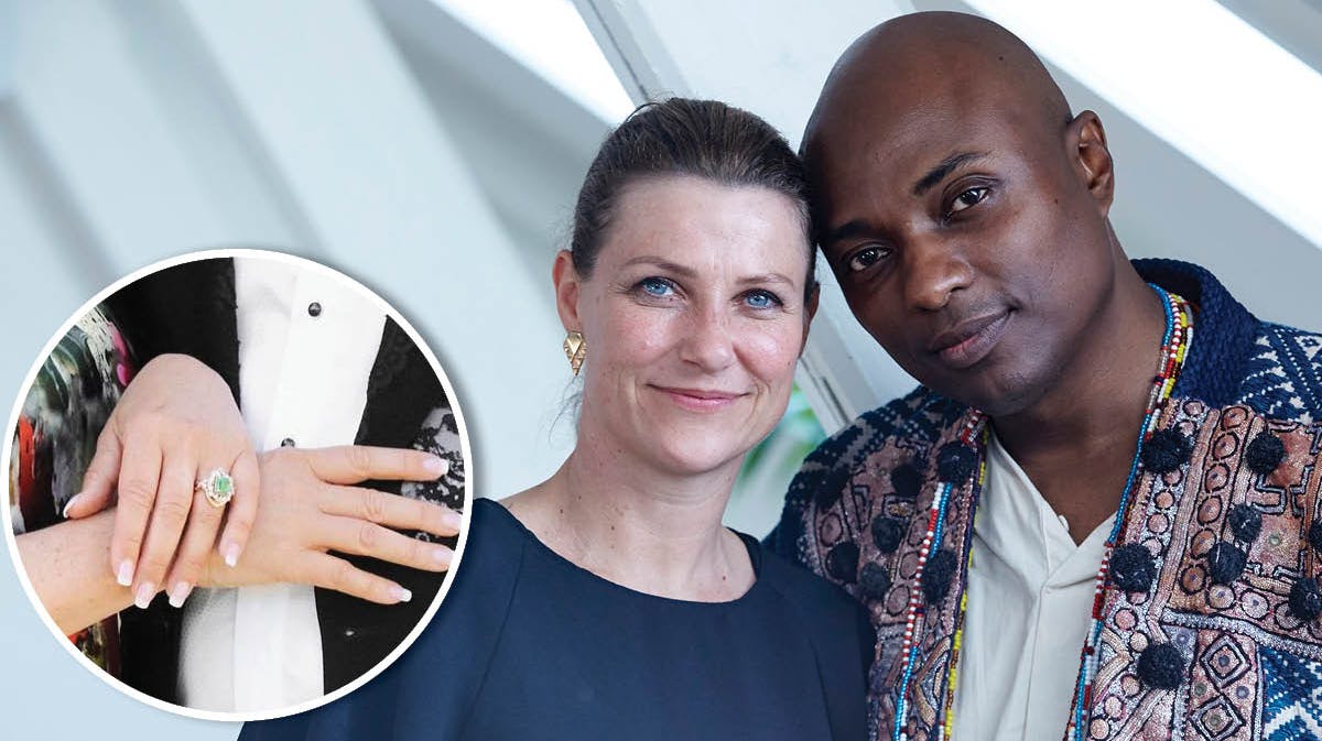 Prinsesse Märtha Louise og Shaman Durek. Indsat: Forlovelsesringen. 