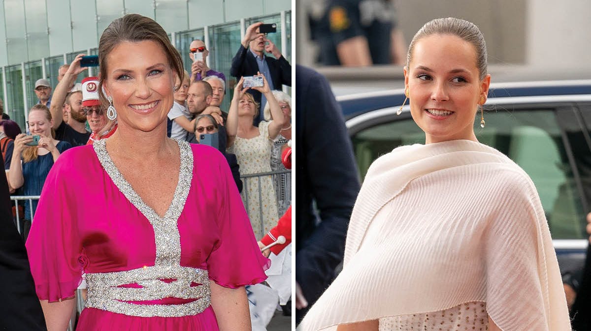 Fotomontage. Prinsesse Märtha Louise og prinsesse Ingrid Alexandra. 