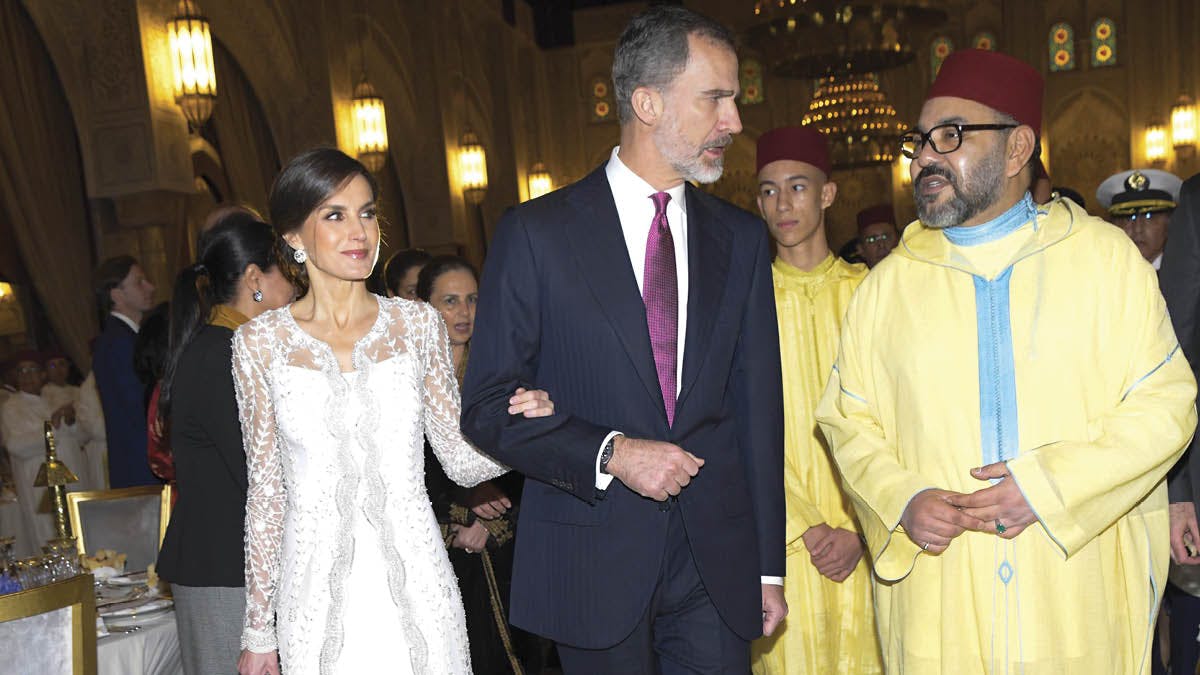 Dronning Letizia og kong Felipe besøgte i 2019 Marokko, hvor kong Mohames og hans søn, kronprinsen tog imod
