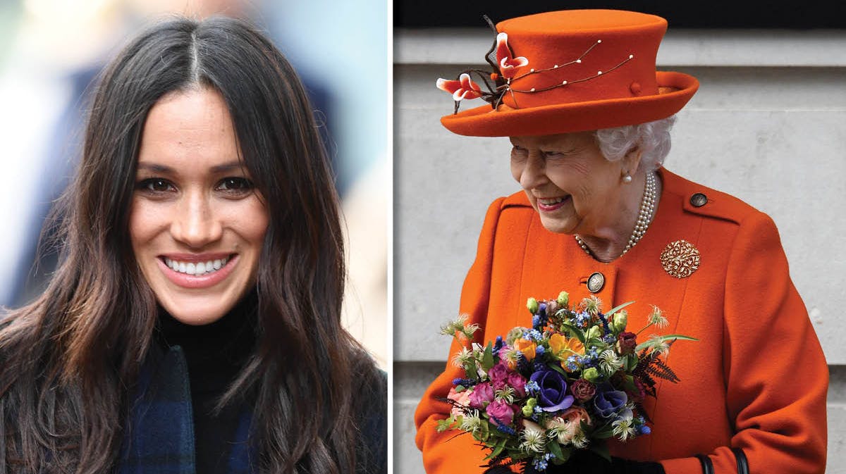 Hertuginde Meghan og dronning Elizabeth.