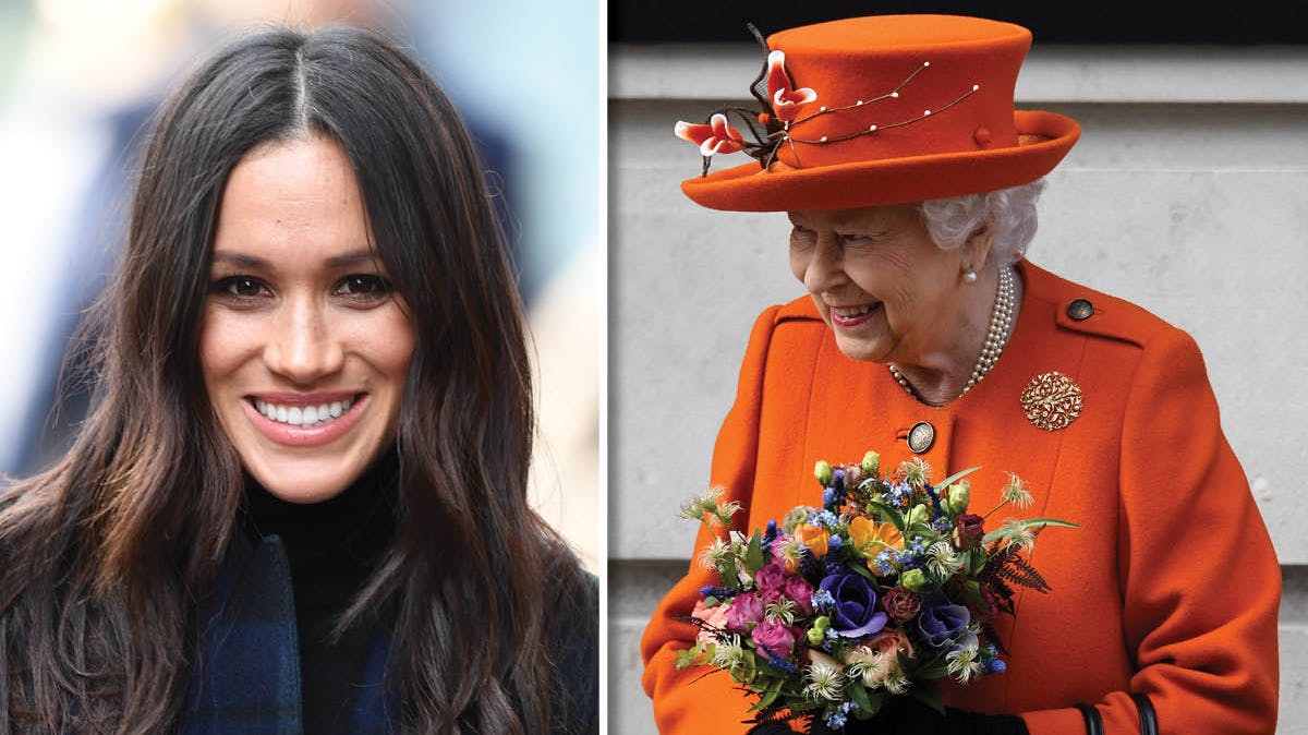 Hertuginde Meghan og dronning Elizabeth.