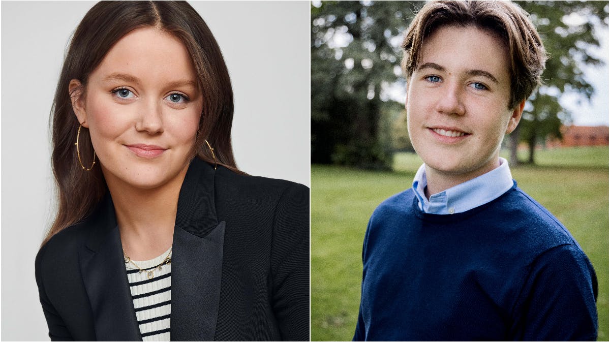 Prinsesse Isabella og prins Christian fotograferet i forbindelse med henholdsvis deres 15- og 16-års fødselsdag. 