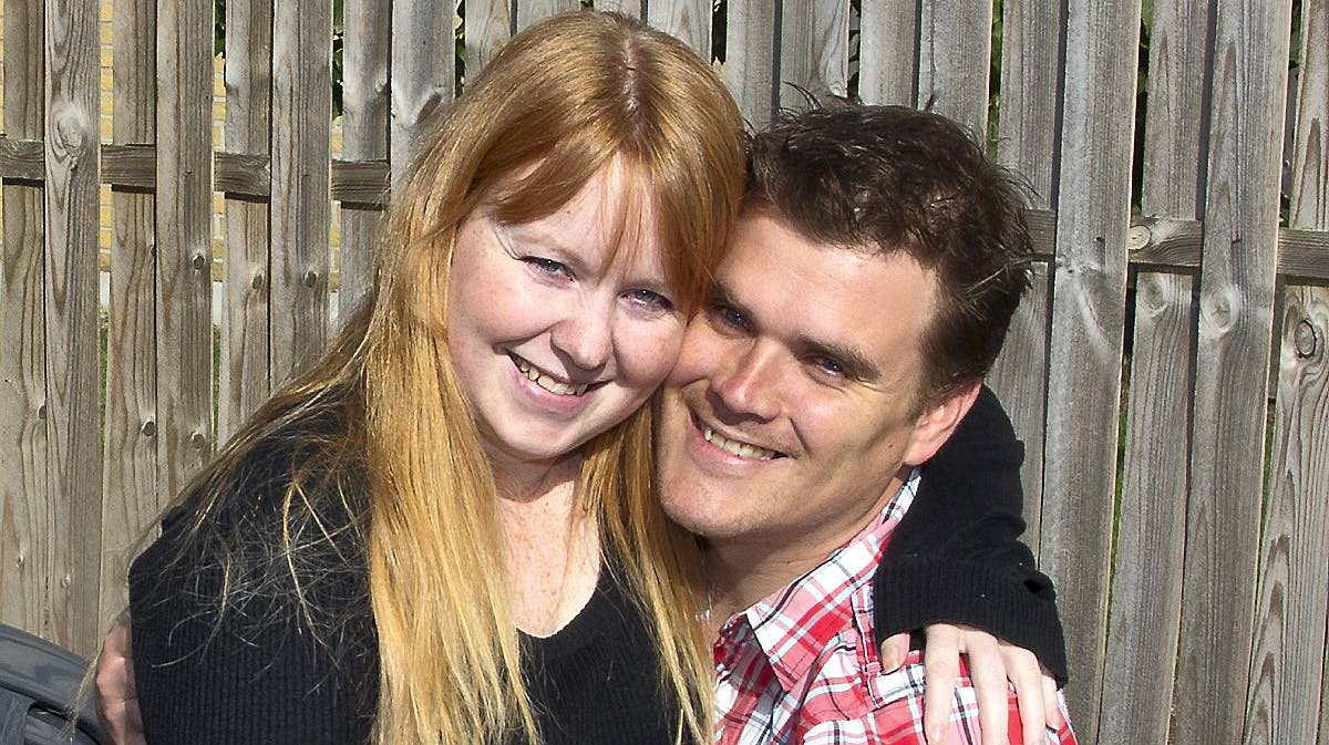 Nadja Kaagh fra "De unge mødre" på Kanal 4 og gemalen René.