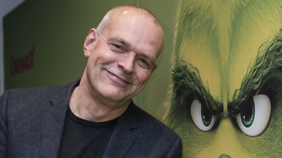Niels Olsen til premieren på "Grinchen". 