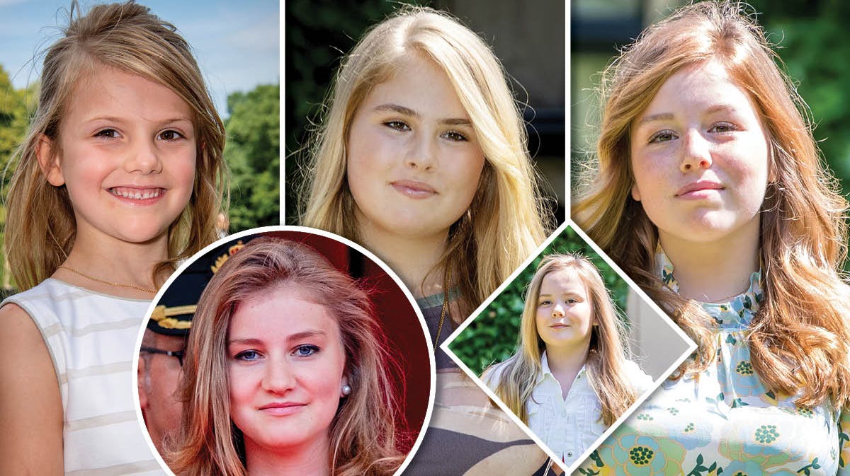 Prinsesse Estelle, prinsesse Elisabeth, prinsesse Amalia, prinsesse Ariane og prinsesse Alexia.
