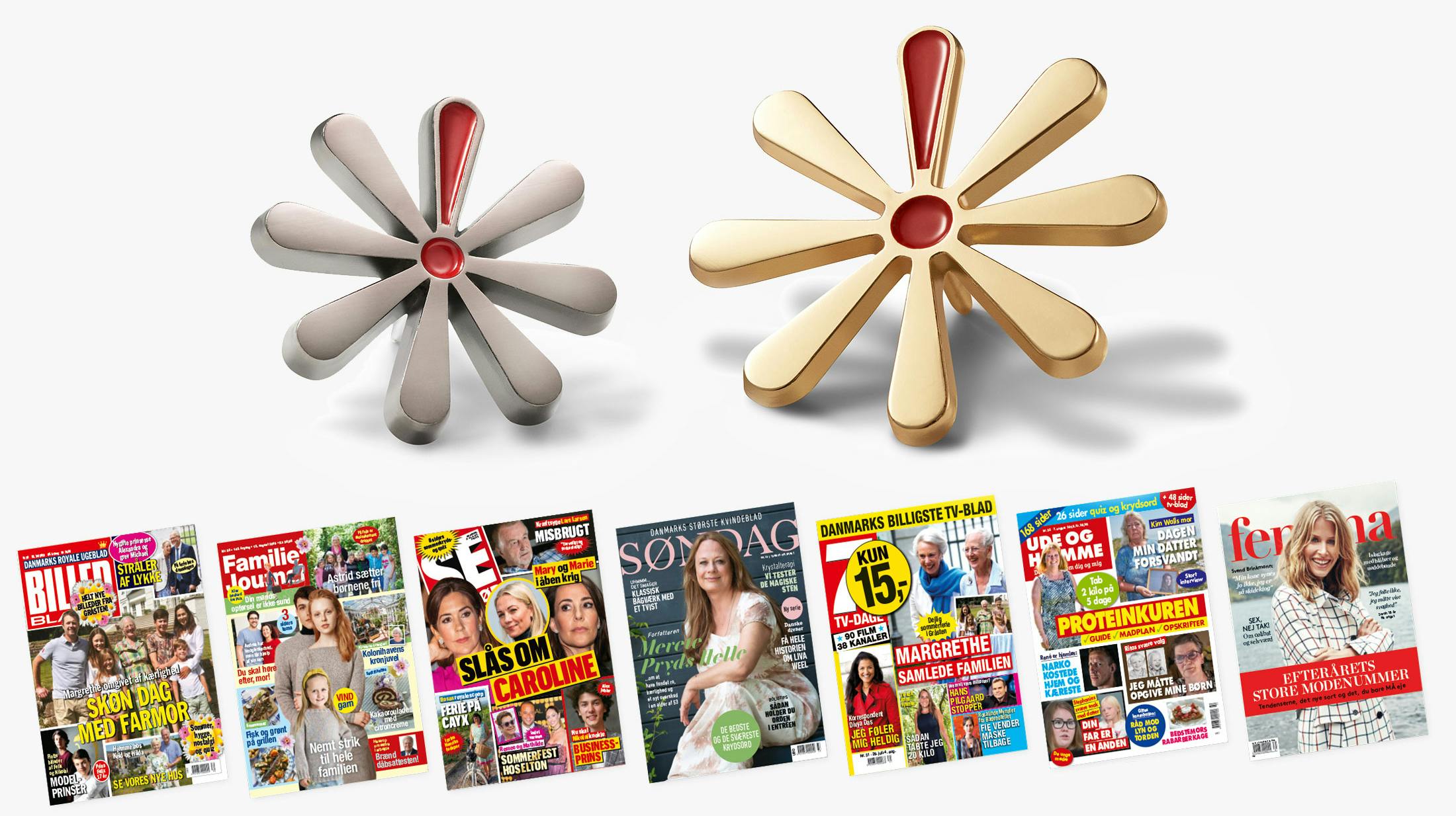 KnækCancer blomsten findes i år i to helt nye varianter – en med farven guld og en mindre blomst med farven matsølv.