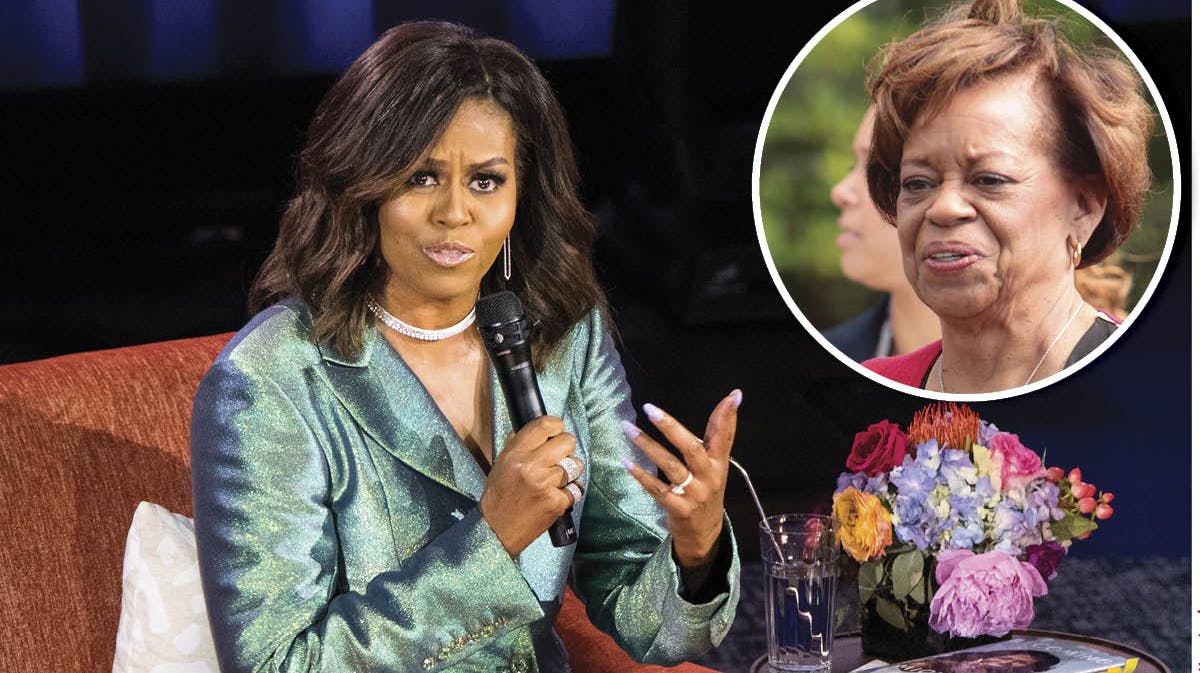 Michelle Obama og hendes mor, 82-årige Marian Robinson