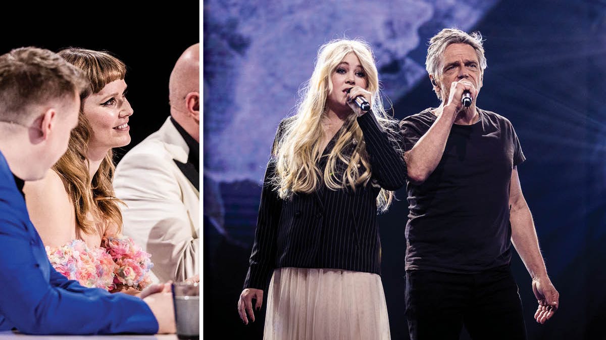 Nikoline og Michael Falch på scenen. Indsat: Oh Land. 