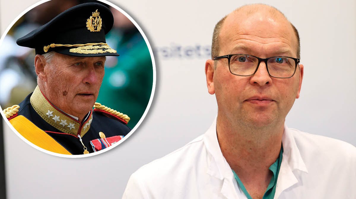 Kong Haralds livlæge Bjørn Bendz. Indsat: Kong Harald. 