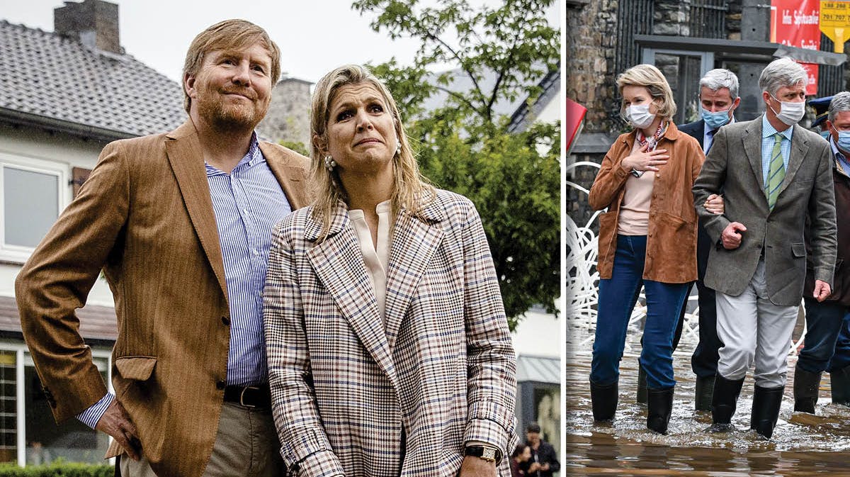 Kong Willem-Alexander og dronning Maxima samt dronning Mathilde og kong Philippe. 