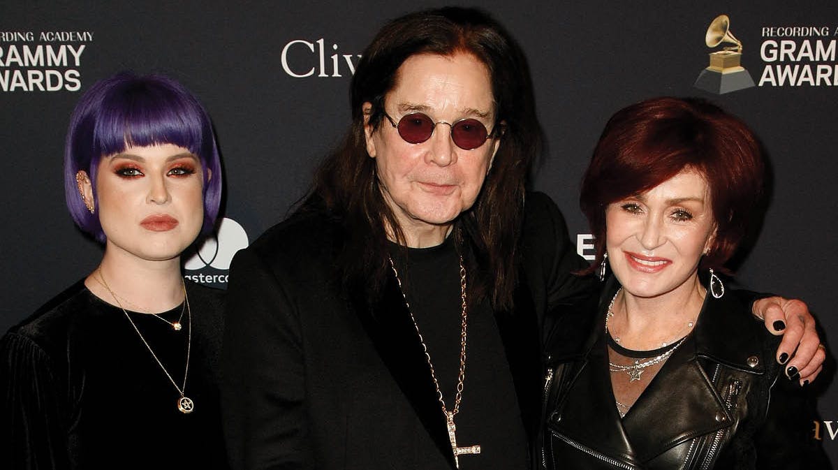 Kelly Osbourne, Ozzy Osbourne og Sharon Osbourne fotograferet i januar 2020.