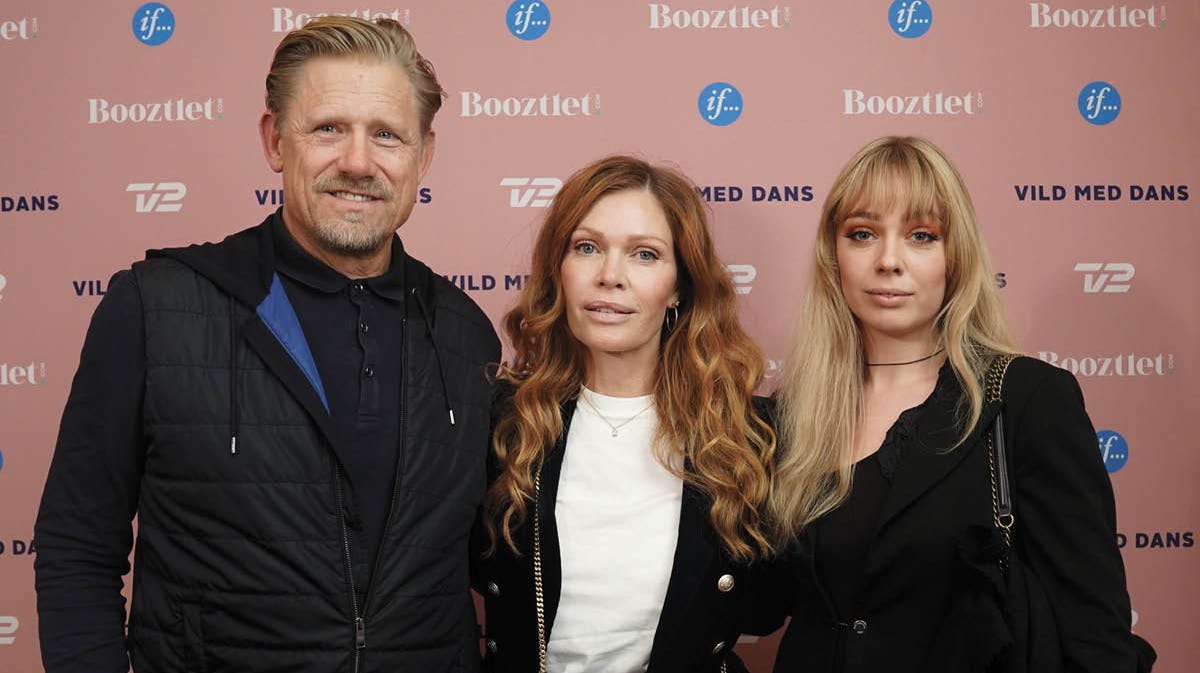 Peter Schmeichel, Laura von Lindholm og hendes datter Lola. 