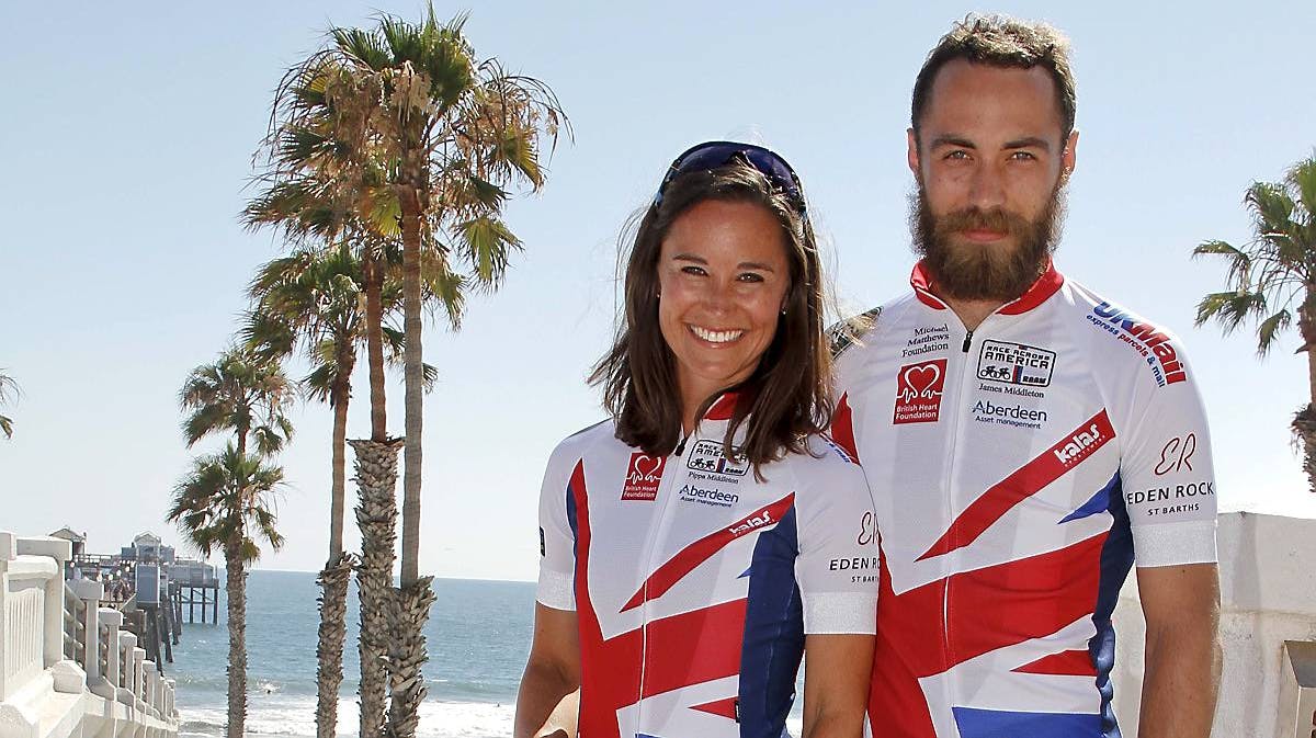 Pippa og James Middleton i "Race across America".