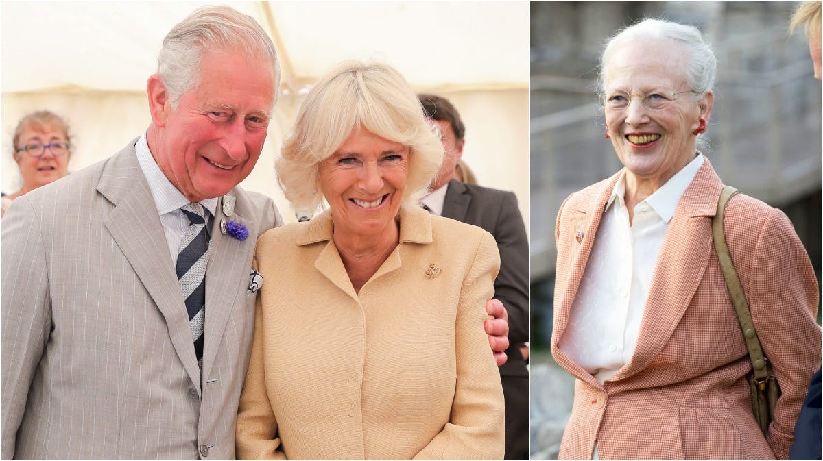 Prins Charles og hertuginde Camilla samt dronning Margrethe.