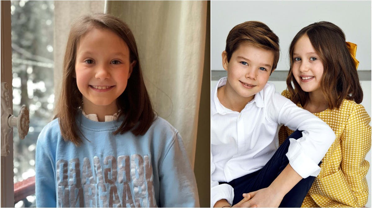 Prinsesse Athena fotograferet i forbindelse med hendes ni-års fødselsdag og prins Vincent og prinsesse Josephine fotograferet i forbindelse med deres 10-års fødselsdag.