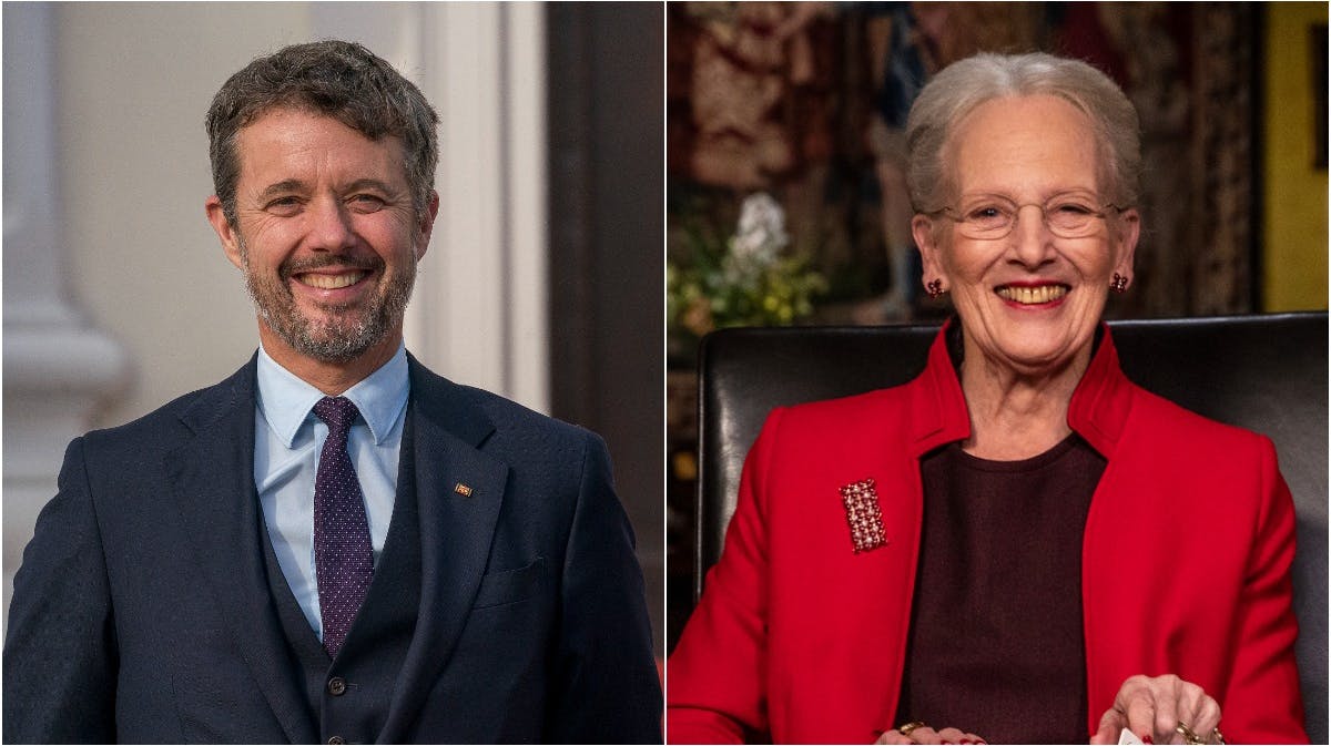 Kronprins Frederik og dronning Margrethe. 