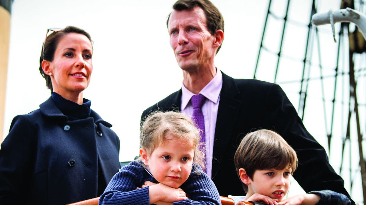 Prinsesse Marie og prins Joachim med Athena og Henrik