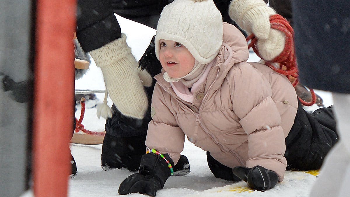 Prinsesse Estelle leg i sneen