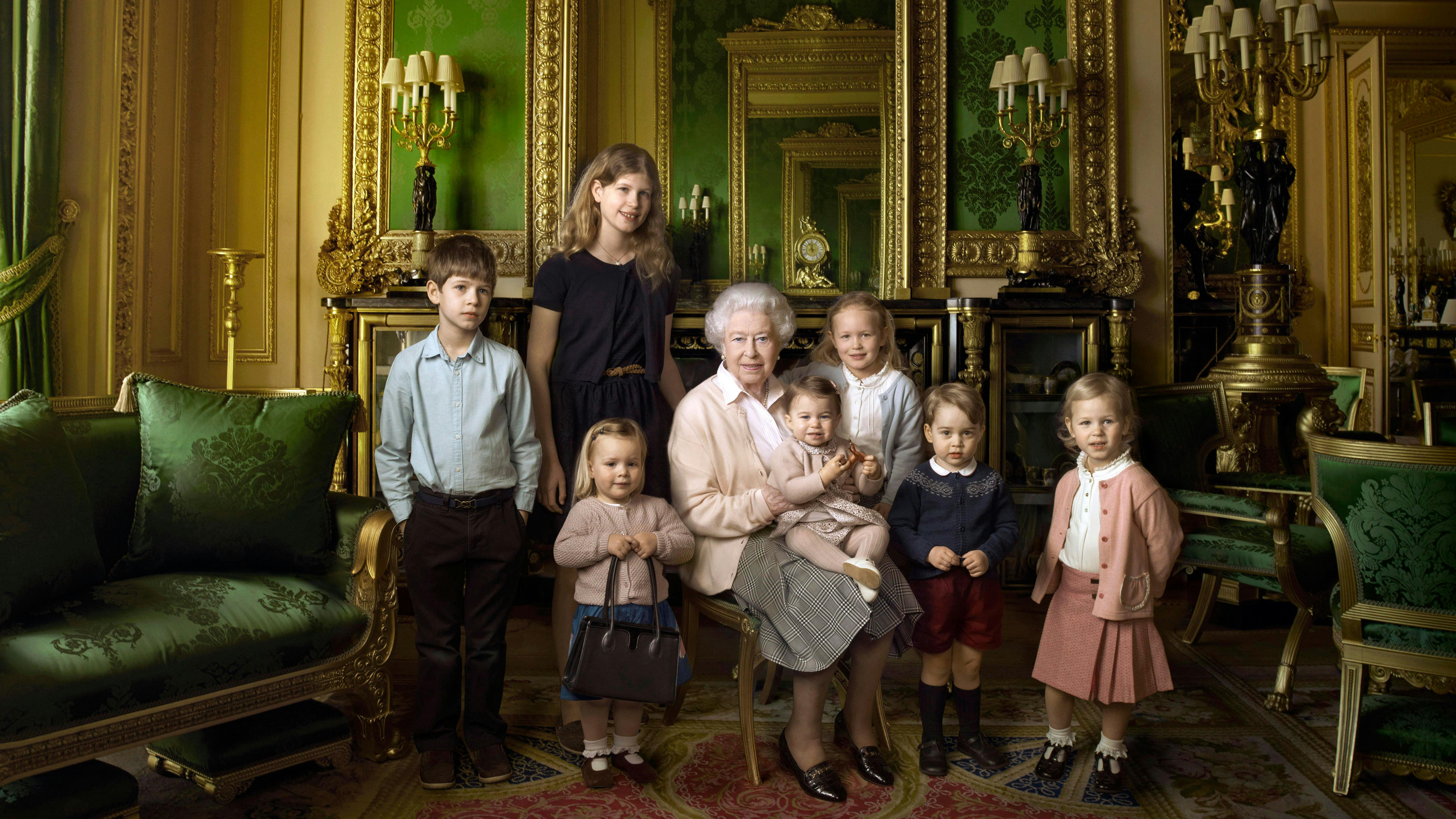 Dronning Elizabeth og hendes børne- og oldebørn