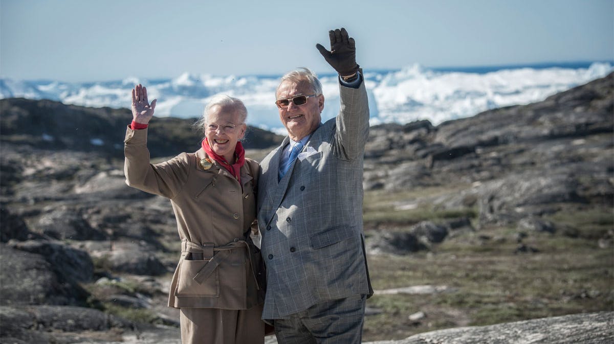 Dronning Margrethe og prins Henrik havde en fantastisk udsigt over Isfjorden.