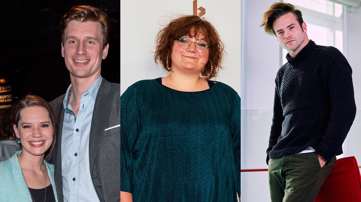 Fotomontage. Andreas Jebro, Amalie Dollerup, Ena Spottag og Silas Holst.