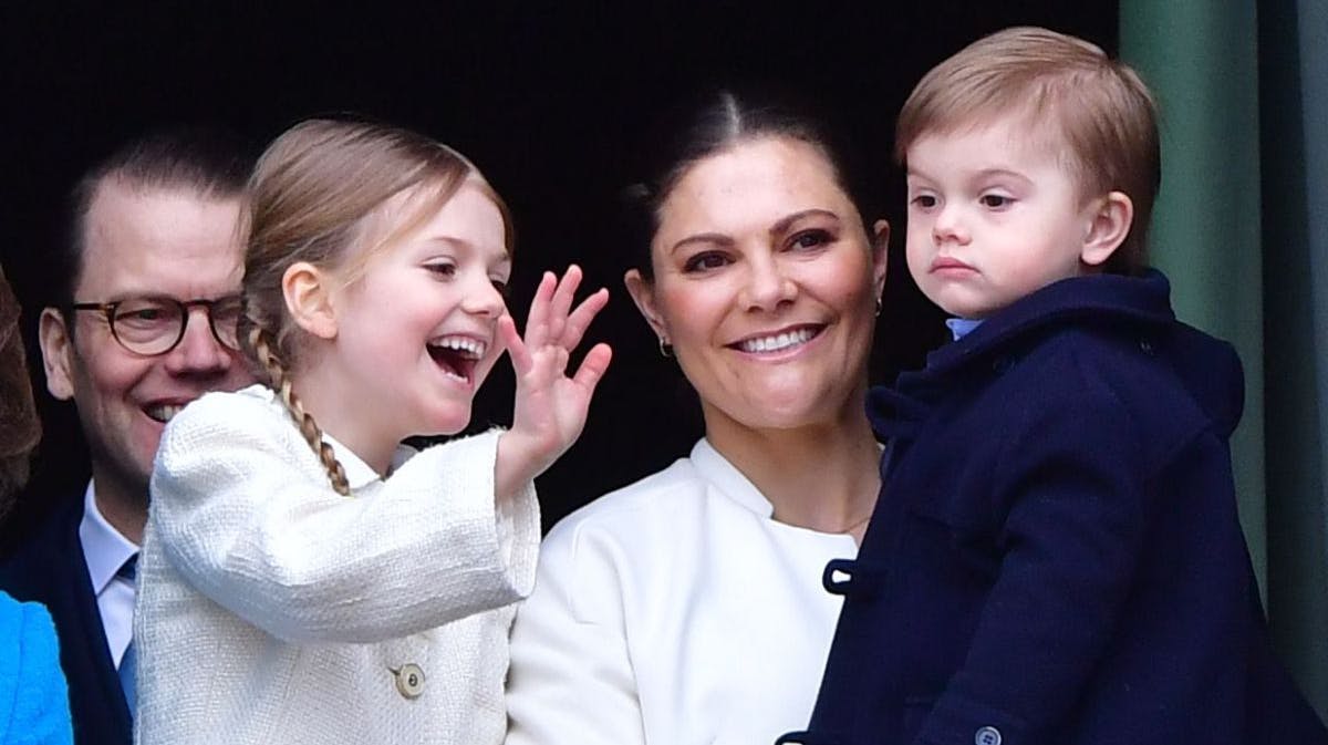 Kronprinsesse Victoria, prins Daniel, prinsesse Estelle, prins Oscar