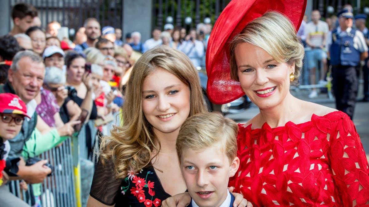 Kronprinsesse Elisabeth, dronning Mathilde, prins Emmanuel