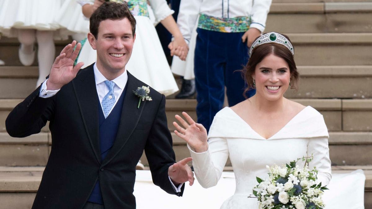 Jack Brooksbank og prinsesse Eugenie.