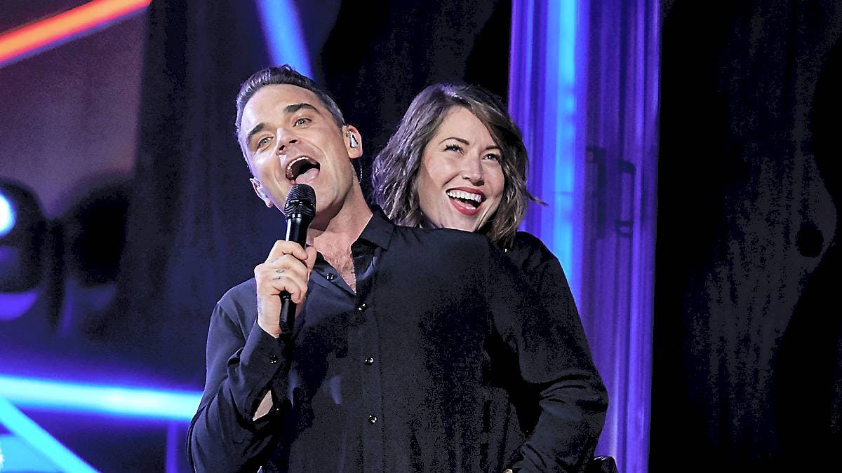 Robbie Williams og Cana Buttenschøn i "Vild med dans" 2016.